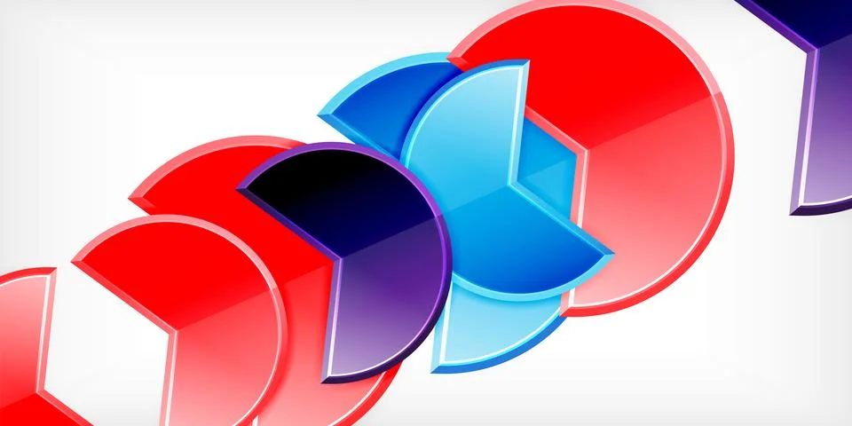 Trendy round shapes with triangular angle design element. Vector Illustration イラスト素材