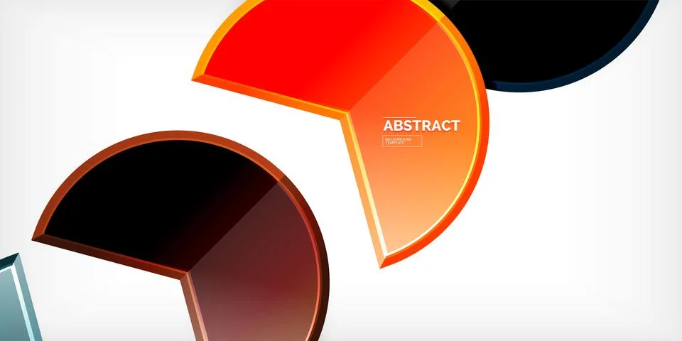 Trendy round shapes with triangular angle design element. Vector Illustration Illustrazione stock