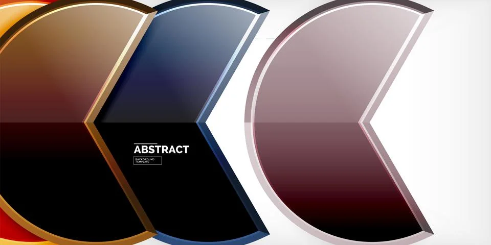 Trendy round shapes with triangular angle design element. Vector Illustration Illustrazione stock