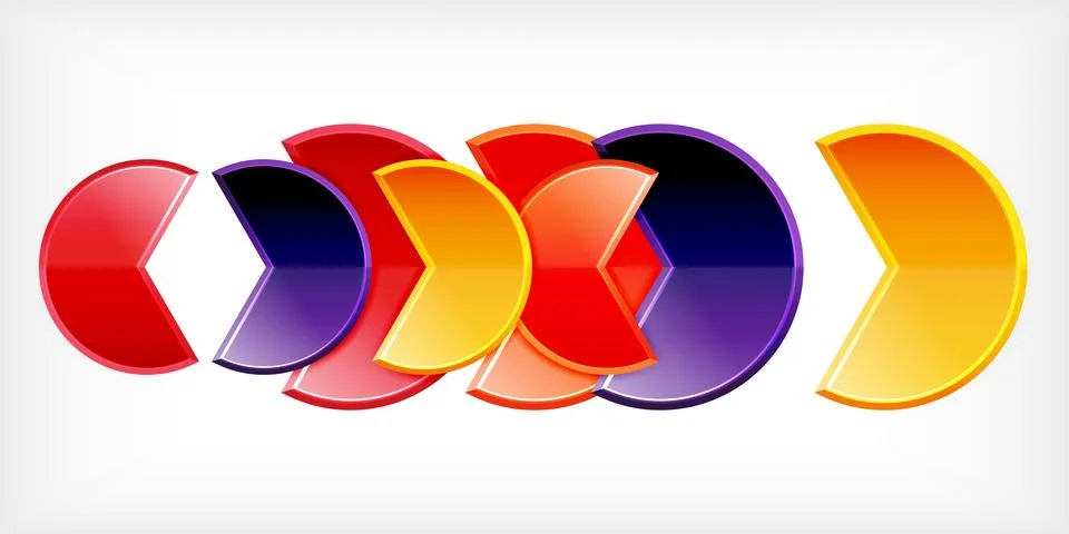 Trendy round shapes with triangular angle design element. Vector Illustration Stock Illustration