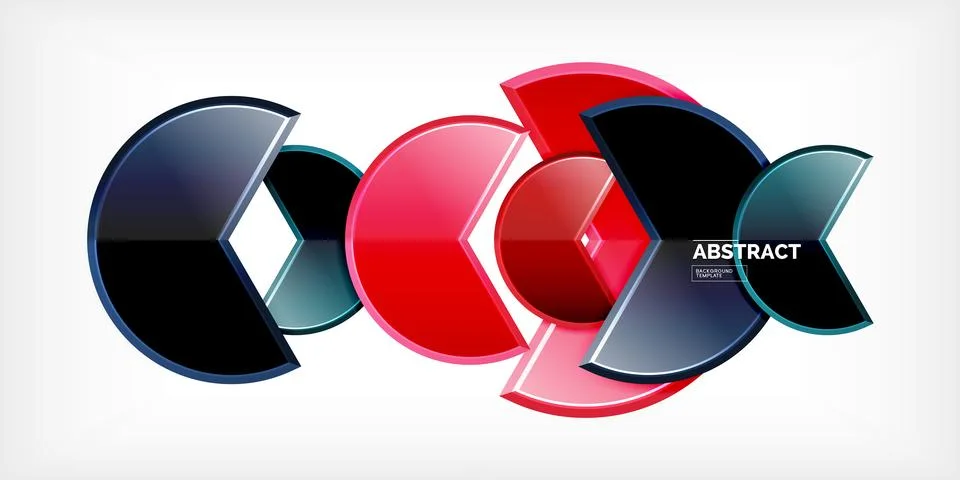 Trendy round shapes with triangular angle design element. Vector Illustration Illustrazione stock
