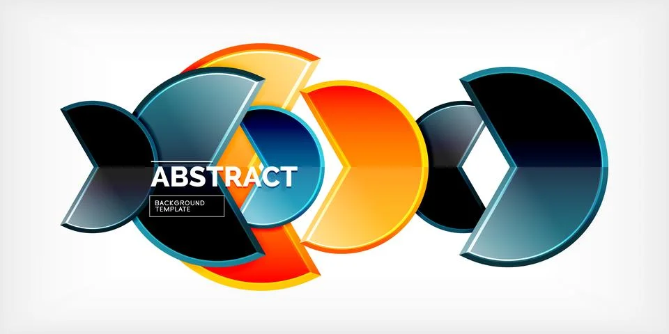 Trendy round shapes with triangular angle design element. Vector Illustration 스톡 일러스트