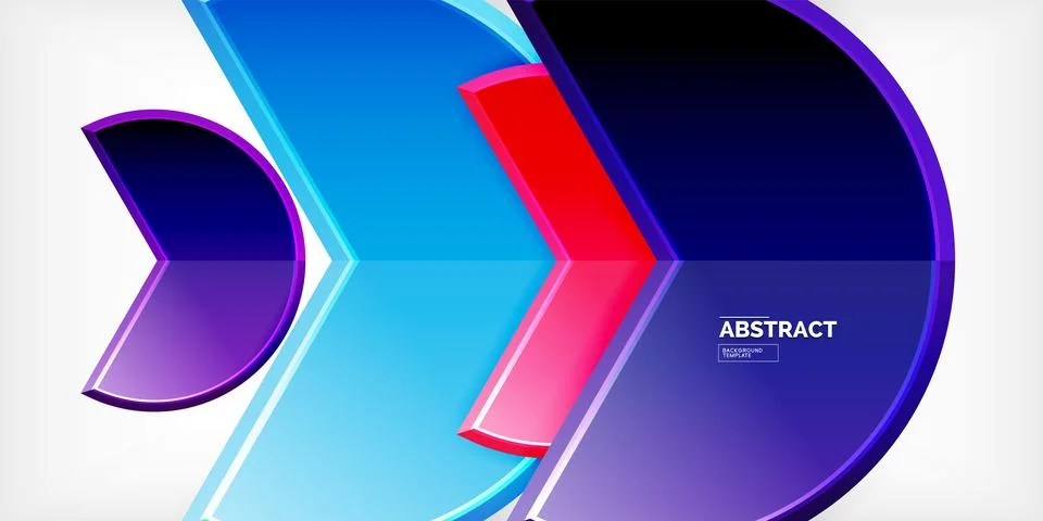 Trendy round shapes with triangular angle design element. Vector Illustration Ilustração Stock