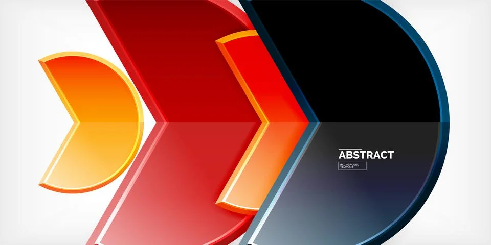 Trendy round shapes with triangular angle design element. Vector Illustration Stock Illustration