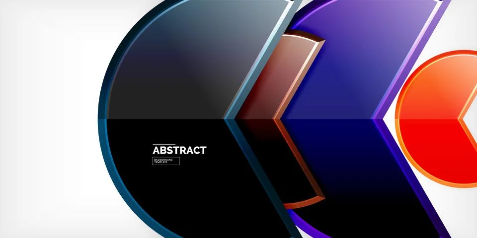 Trendy round shapes with triangular angle design element. Vector Illustration Illustrazione stock