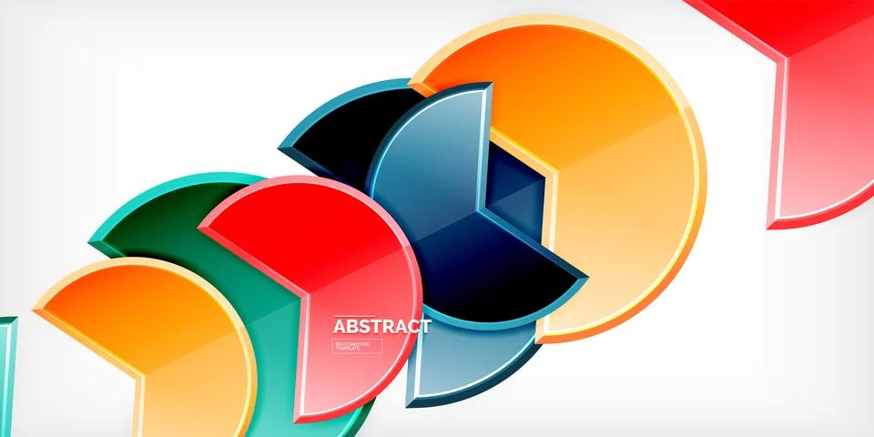 Trendy round shapes with triangular angle design element. Vector Illustration Ilustración de archivo