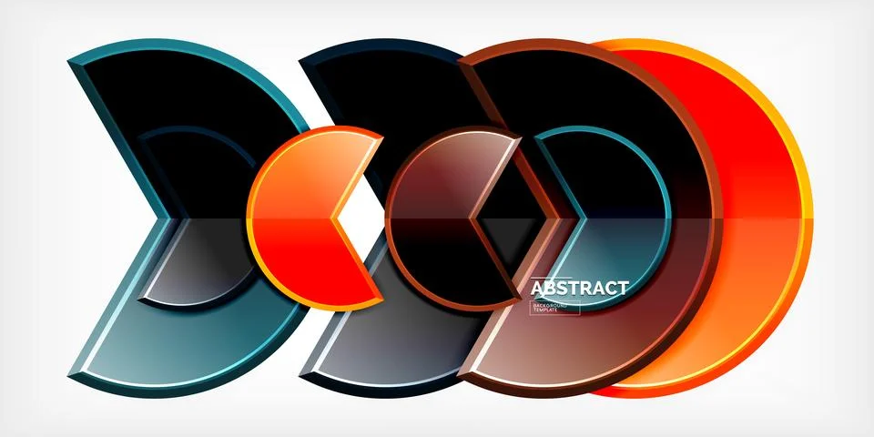 Trendy round shapes with triangular angle design element. Vector Illustration 库存插图