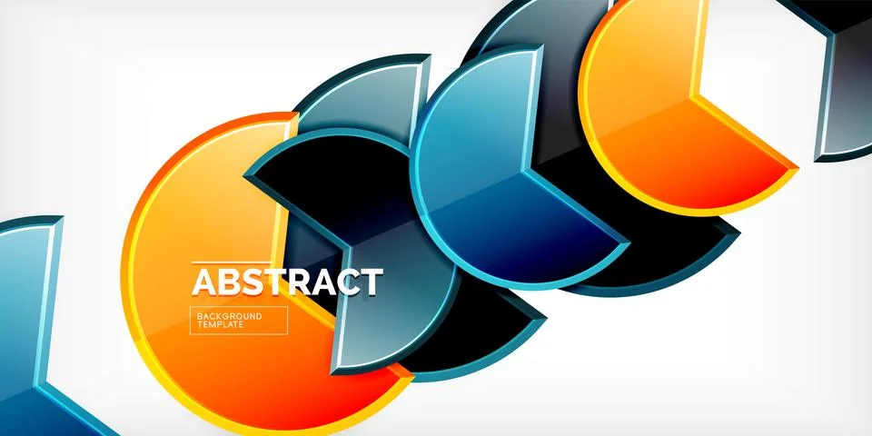 Trendy round shapes with triangular angle design element. Vector Illustration Illustrazione stock