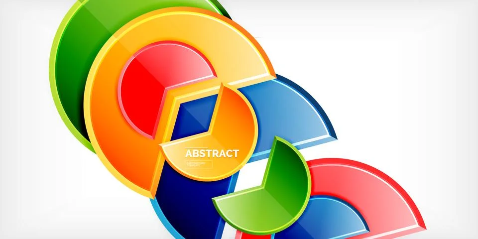 Trendy round shapes with triangular angle design element. Vector Illustration Ilustração Stock