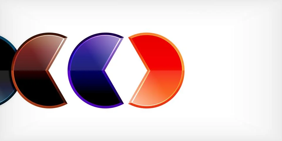 Trendy round shapes with triangular angle design element. Vector Illustration 스톡 일러스트