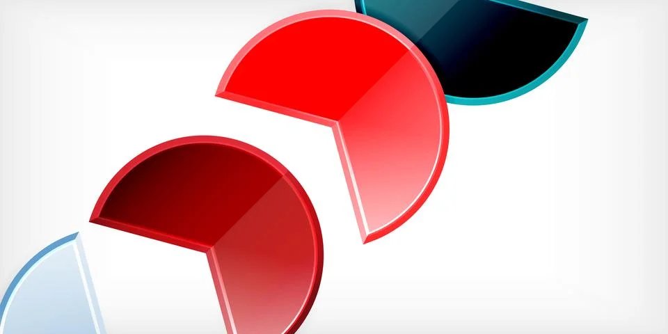 Trendy round shapes with triangular angle design element. Vector Illustration Ilustração Stock