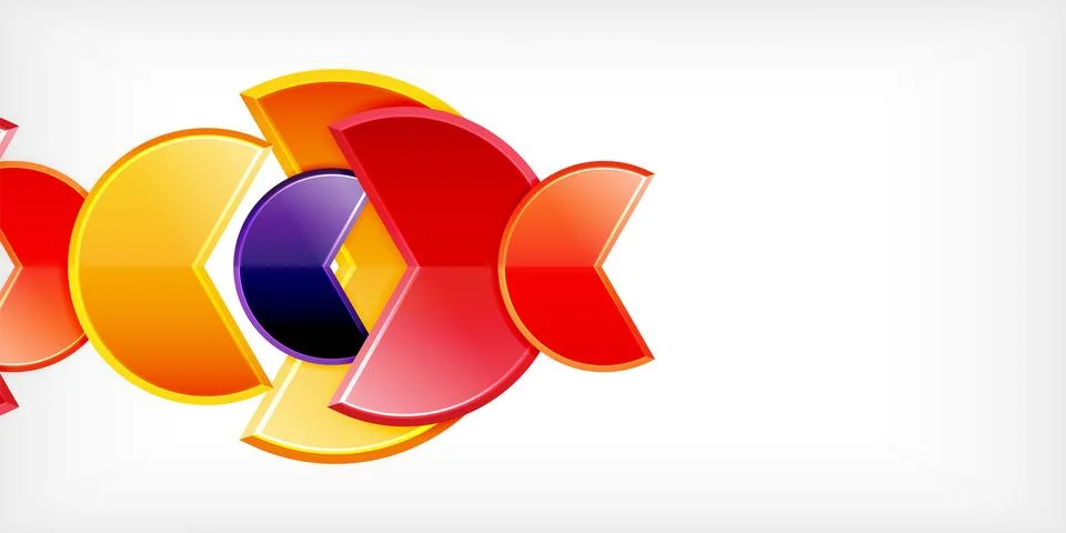 Trendy round shapes with triangular angle design element. Vector Illustration Stock Illustration