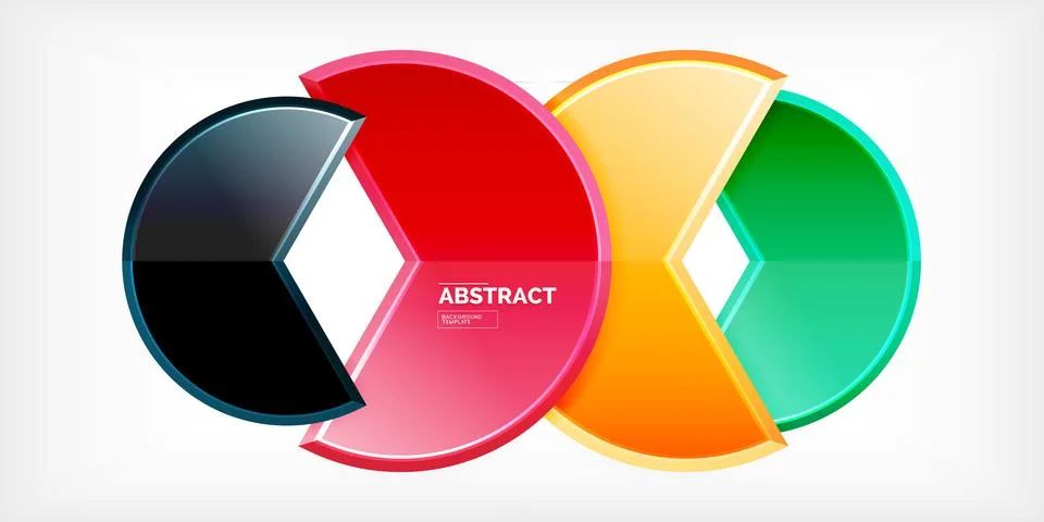 Trendy round shapes with triangular angle design element. Vector Illustration Illustrazione stock