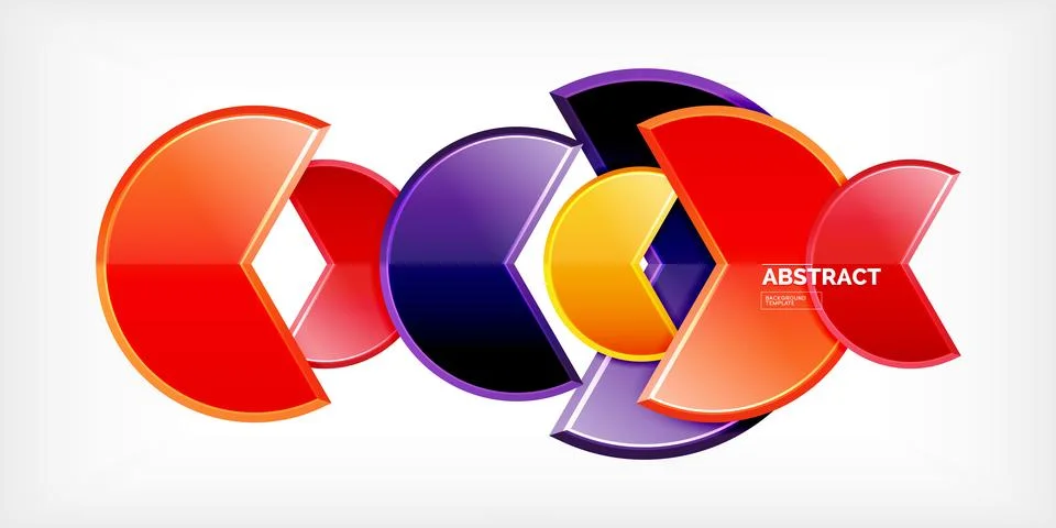 Trendy round shapes with triangular angle design element. Vector Illustration Illustrazione stock