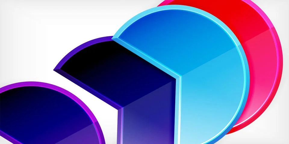 Trendy round shapes with triangular angle design element. Vector Illustration Illustrazione stock