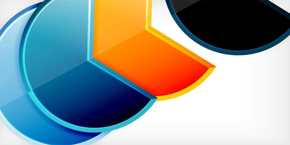 Trendy round shapes with triangular angle design element. Vector Illustration Stock Illustration