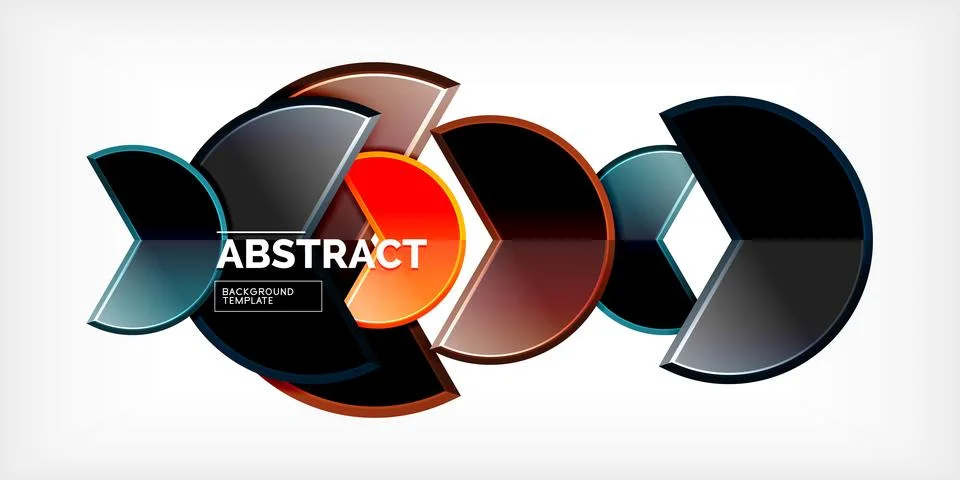 Trendy round shapes with triangular angle design element. Vector Illustration 스톡 일러스트