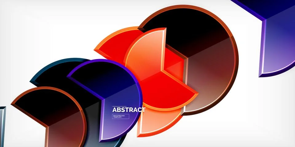 Trendy round shapes with triangular angle design element. Vector Illustration Stock Illustration