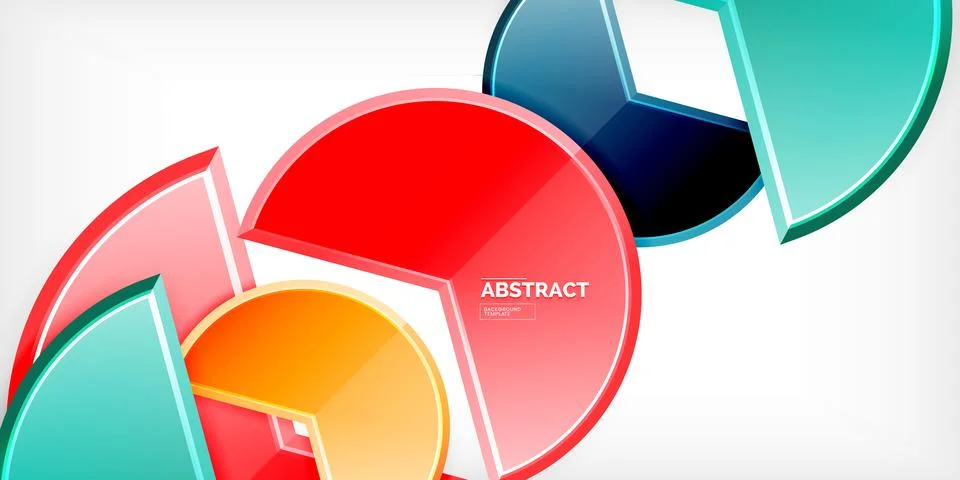 Trendy round shapes with triangular angle design element. Vector Illustration Illustrazione stock