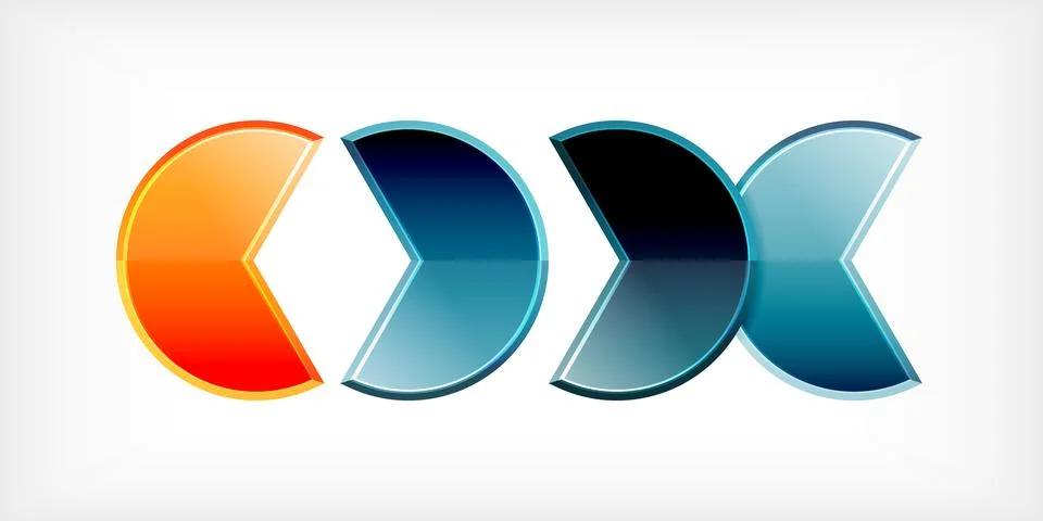 Trendy round shapes with triangular angle design element. Vector Illustration Stock Illustration