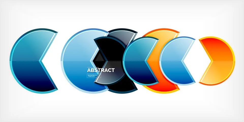 Trendy round shapes with triangular angle design element. Vector Illustration 스톡 일러스트