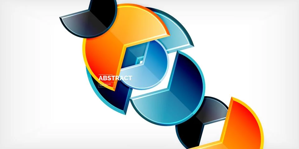 Trendy round shapes with triangular angle design element. Vector Illustration Stockillustratie