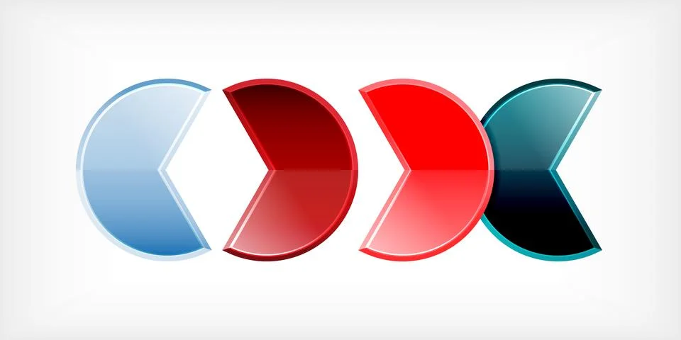 Trendy round shapes with triangular angle design element. Vector Illustration Ilustração Stock