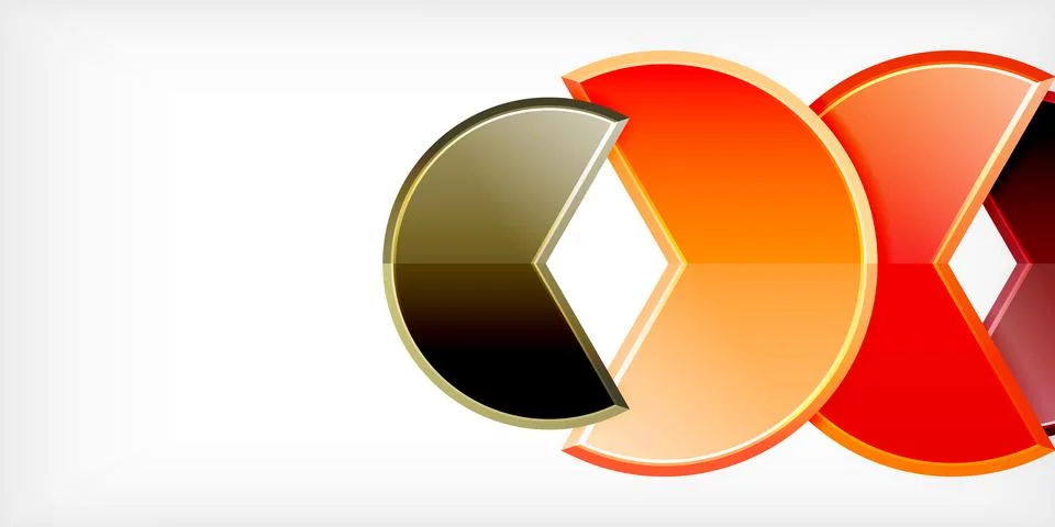 Trendy round shapes with triangular angle design element. Vector Illustration Illustrazione stock