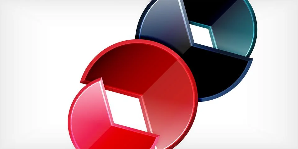 Trendy round shapes with triangular angle design element. Vector Illustration 스톡 일러스트