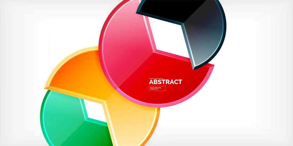 Trendy round shapes with triangular angle design element. Vector Illustration Illustrazione stock