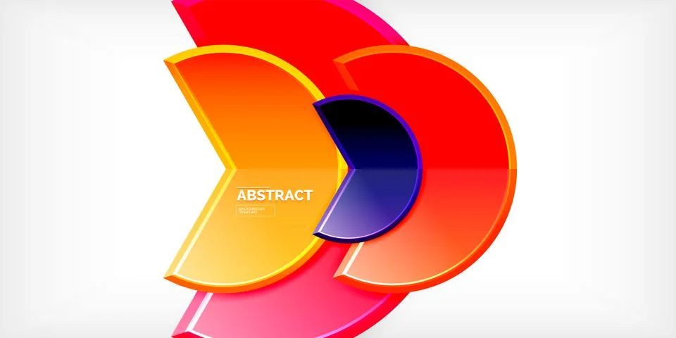 Trendy round shapes with triangular angle design element. Vector Illustration Illustrazione stock