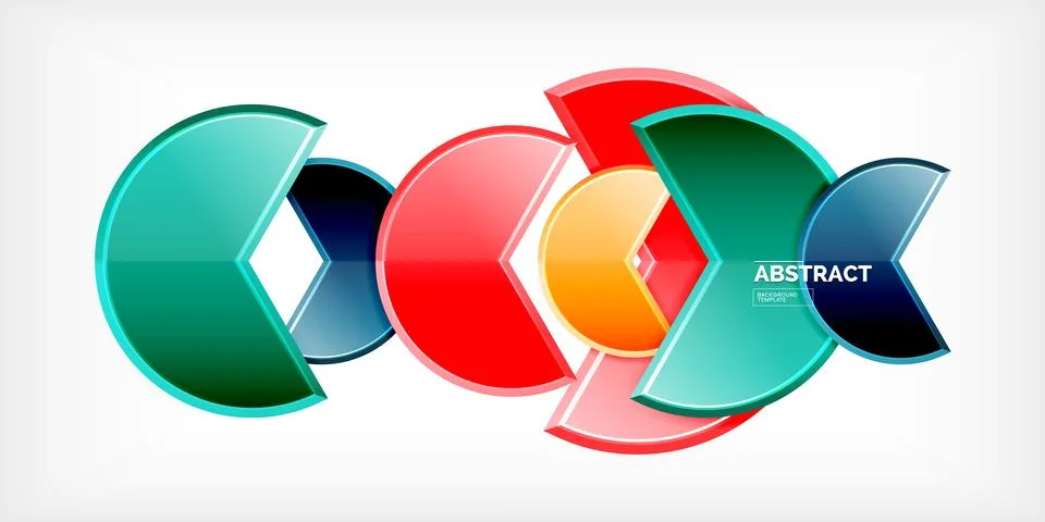 Trendy round shapes with triangular angle design element. Vector Illustration Illustrazione stock