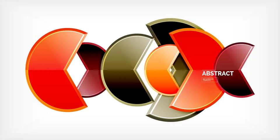 Trendy round shapes with triangular angle design element. Vector Illustration 库存插图