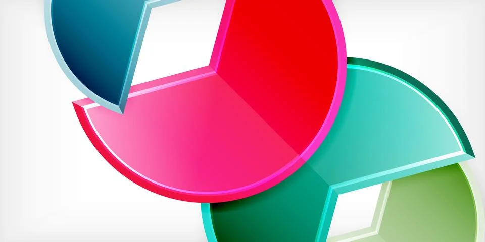 Trendy round shapes with triangular angle design element. Vector Illustration Ilustração Stock