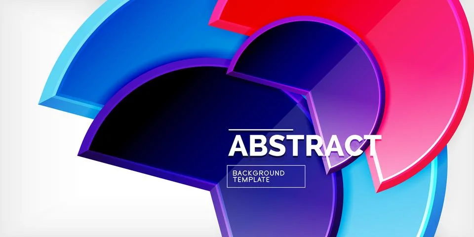 Trendy round shapes with triangular angle design element. Vector Illustration Illustrazione stock