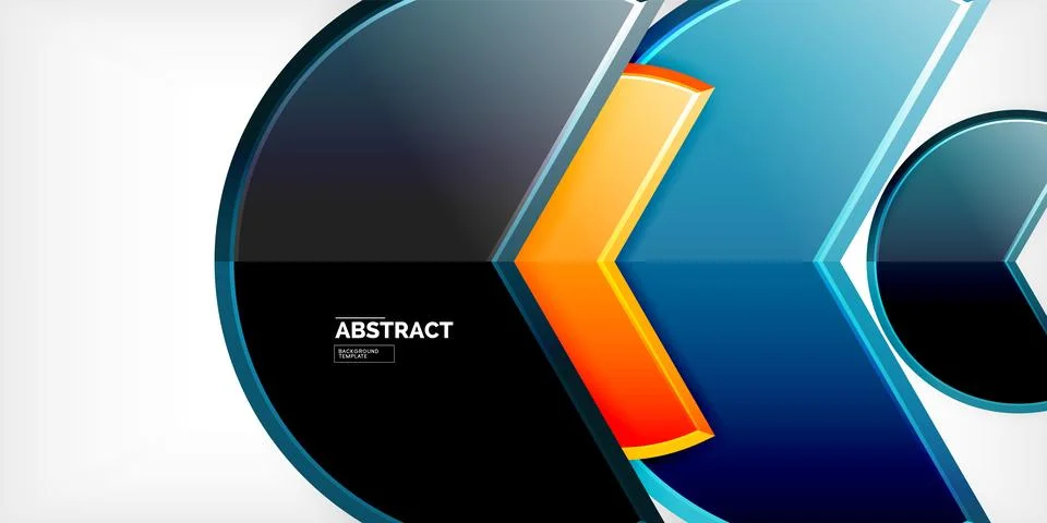 Trendy round shapes with triangular angle design element. Vector Illustration Stockillustratie