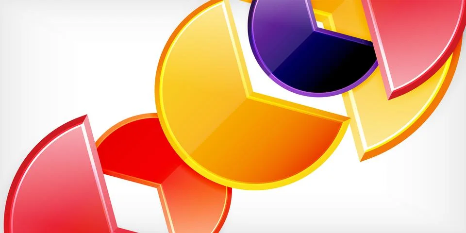 Trendy round shapes with triangular angle design element. Vector Illustration Stock Illustration