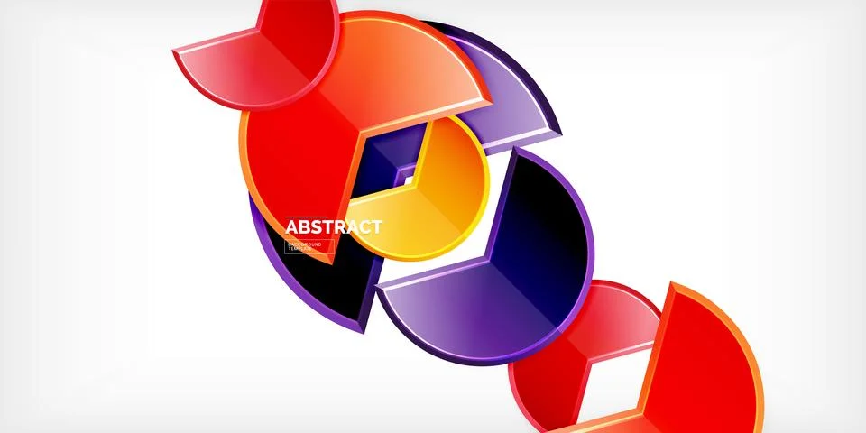 Trendy round shapes with triangular angle design element. Vector Illustration 스톡 일러스트