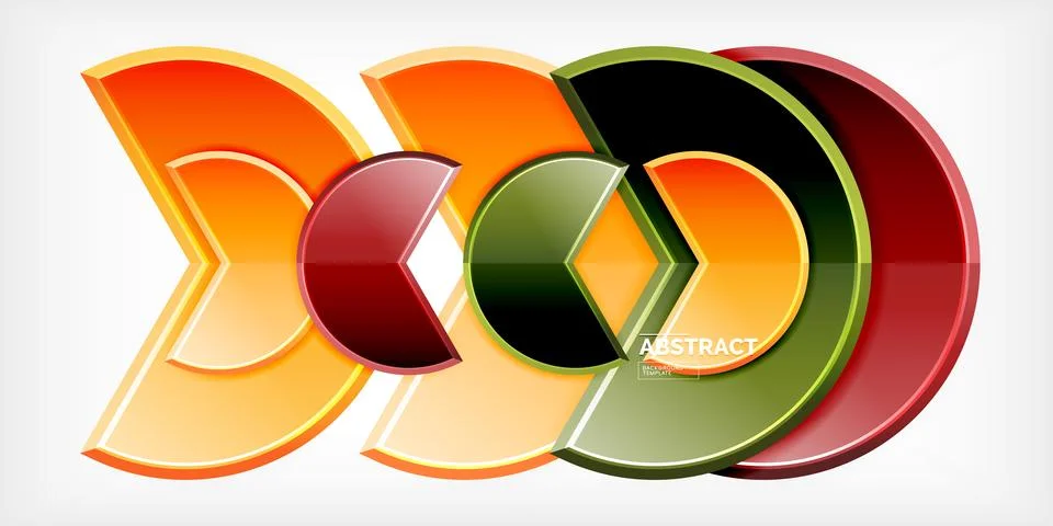 Trendy round shapes with triangular angle design element. Vector Illustration Stock Illustration