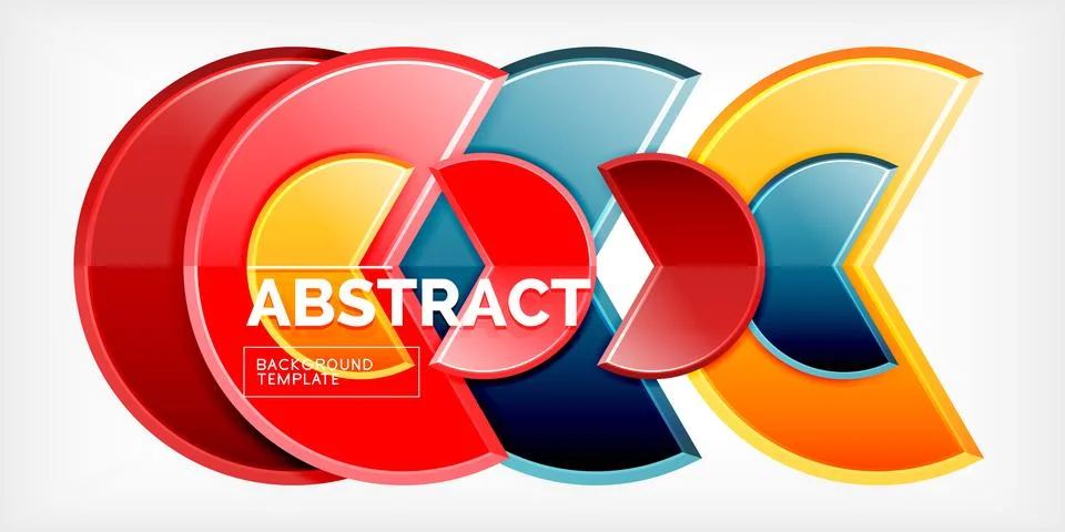 Trendy round shapes with triangular angle design element. Vector Illustration Illustrazione stock