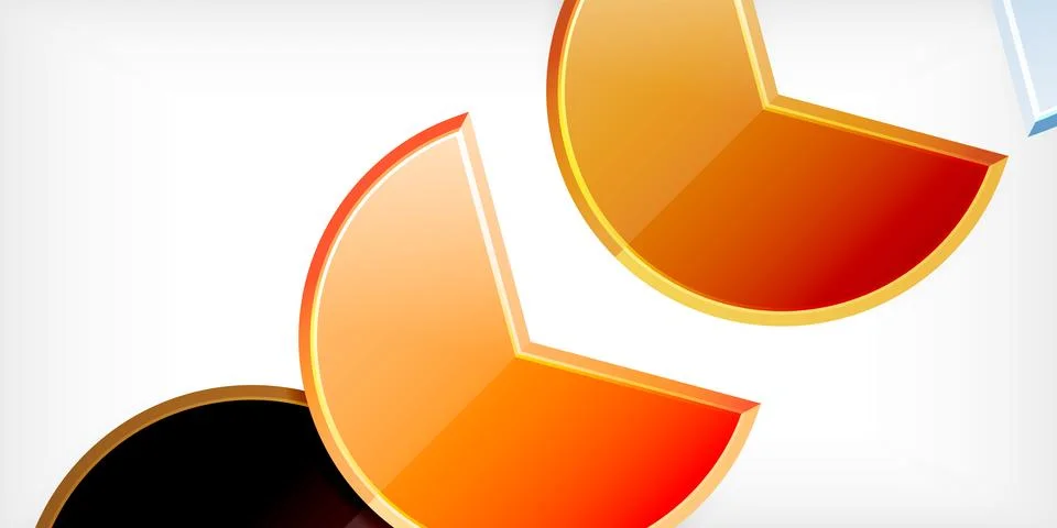 Trendy round shapes with triangular angle design element. Vector Illustration Stockillustratie