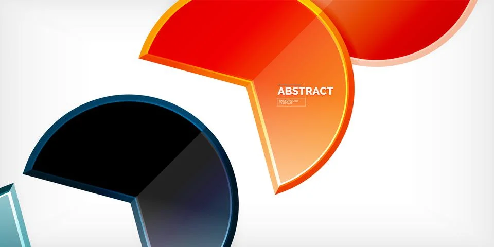 Trendy round shapes with triangular angle design element. Vector Illustration Stockillustratie