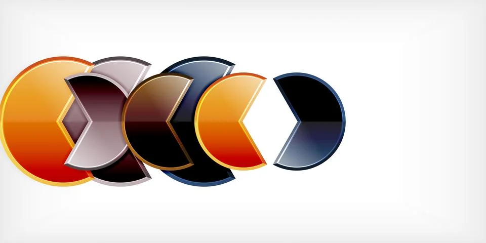 Trendy round shapes with triangular angle design element. Vector Illustration 스톡 일러스트