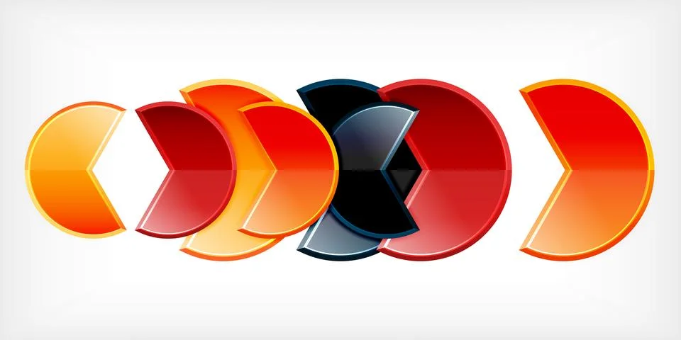 Trendy round shapes with triangular angle design element. Vector Illustration Stock Illustration