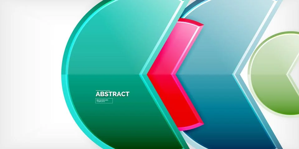 Trendy round shapes with triangular angle design element. Vector Illustration Stock Illustration