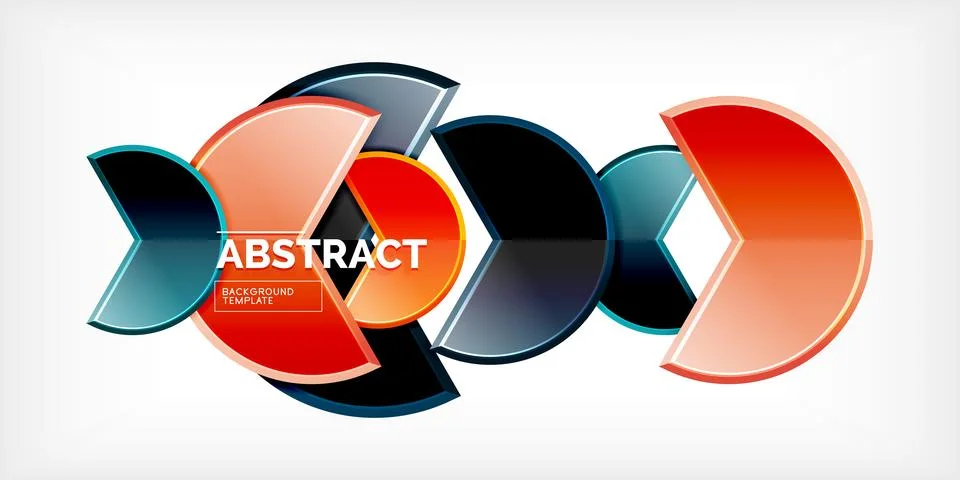 Trendy round shapes with triangular angle design element. Vector Illustration Ilustración de archivo