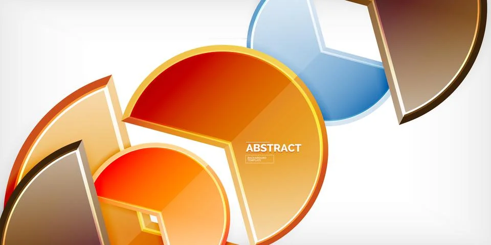 Trendy round shapes with triangular angle design element. Vector Illustration Illustrazione stock