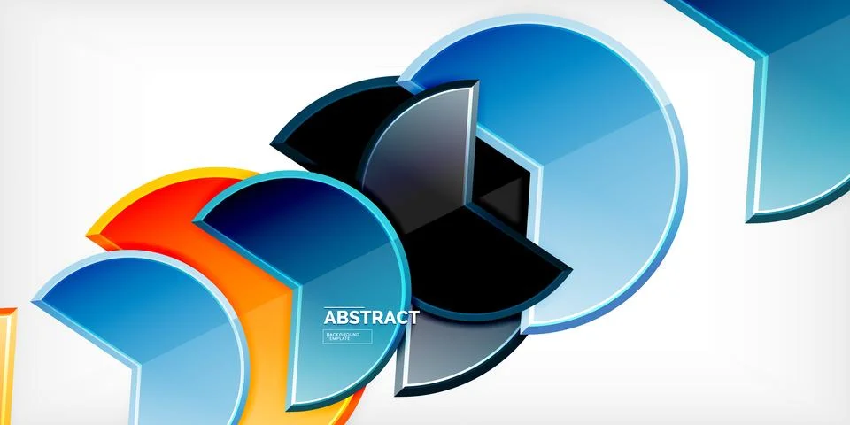 Trendy round shapes with triangular angle design element. Vector Illustration Stock Illustration