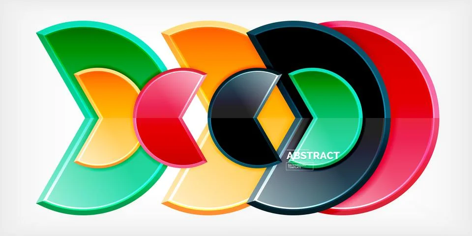 Trendy round shapes with triangular angle design element. Vector Illustration Stock Illustration
