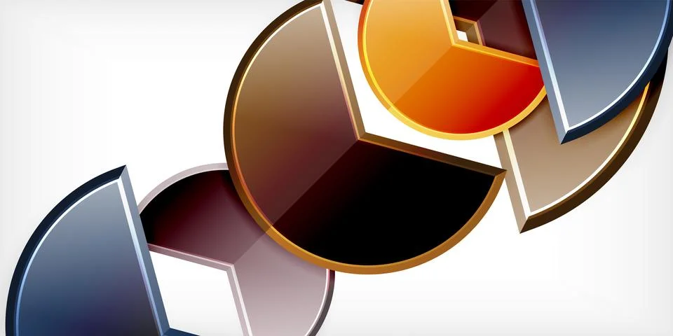 Trendy round shapes with triangular angle design element. Vector Illustration 스톡 일러스트